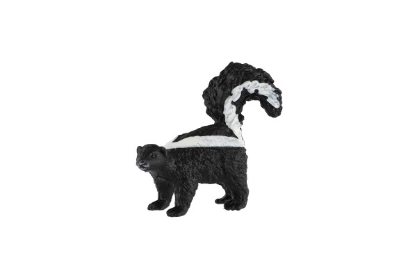 Striped Skunk Plastic Toy 5cm