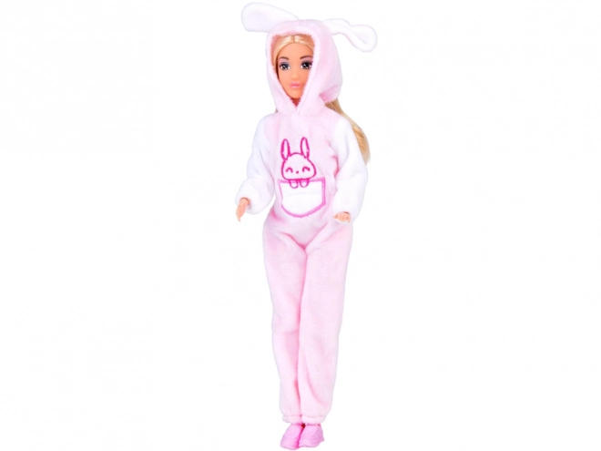 Anlily doll in bunny costume with brush