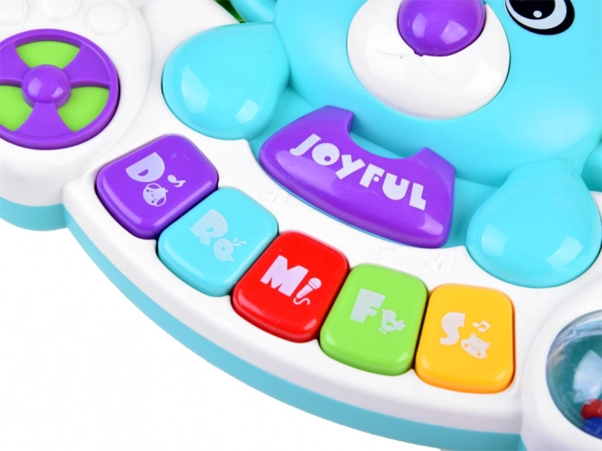 Colorful Interactive Koala Keyboard with Animal Sounds – blue