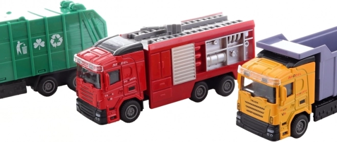 Metalen auto's - set van 9 stuks