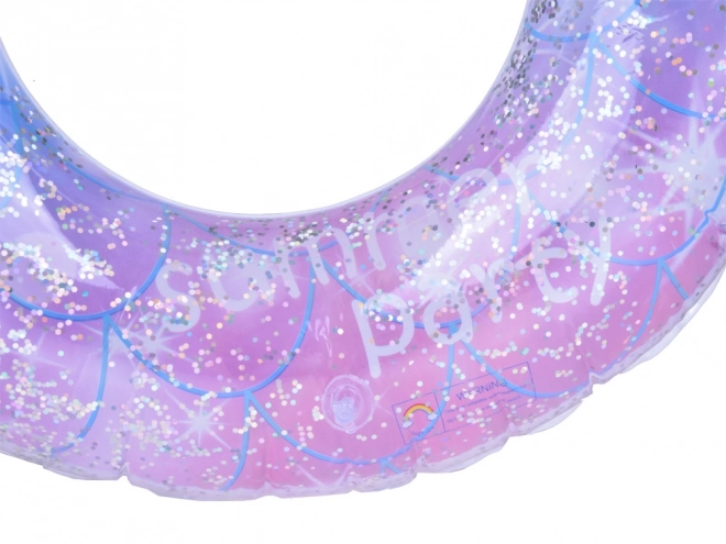 Fabulous Inflatable Pool Ring with Glitter Confetti for Children