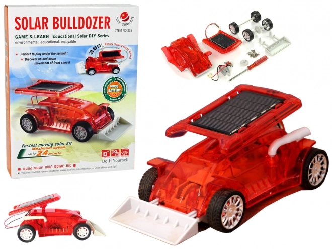 Solar Powered Bulldozer Kit for Assembly