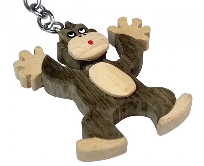 Wooden Monkey Keychain