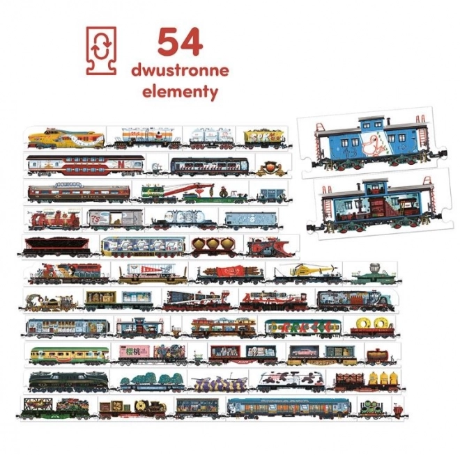 Double-Sided Puzzle Trains