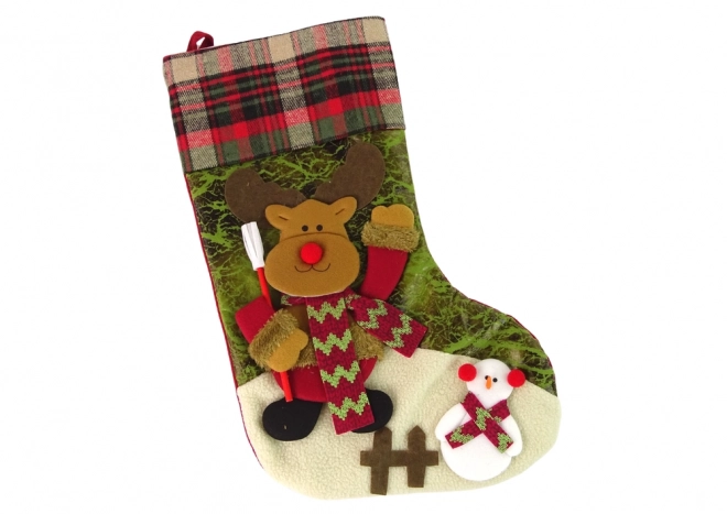 Christmas Stocking with Reindeer in Sweater