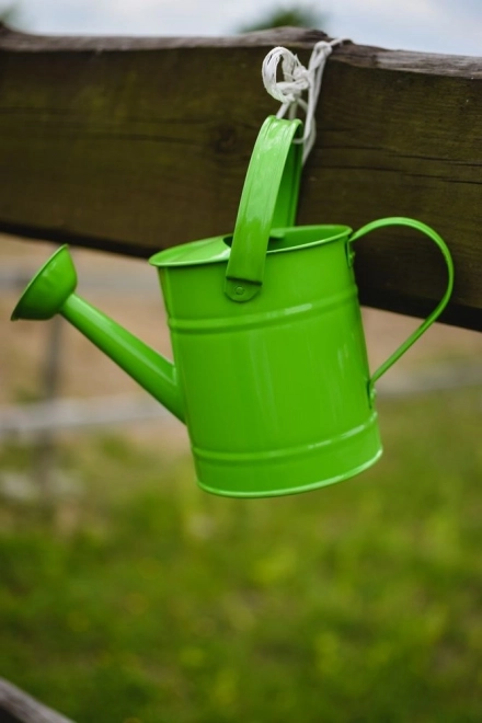 Green Metal Watering Can