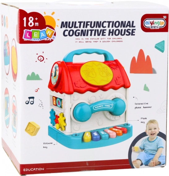 Interactive Educational Cube Shaped Like a House for Children