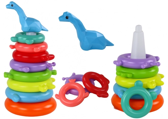 Colorful Giraffe Stacking Toy with 8 Rings