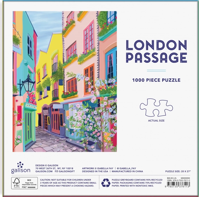 Galison Puzzle London Passage 1000 Pieces