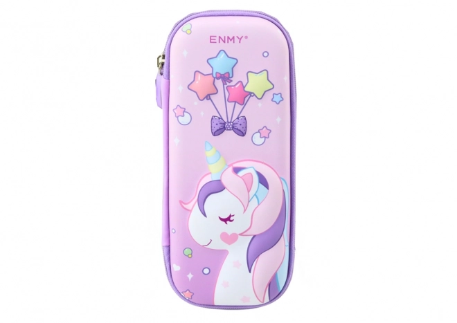 Unicorn 3D Expandable Pencil Case Purple