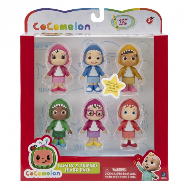 Cocomelon Family and Friends Shark Theme Figure Set