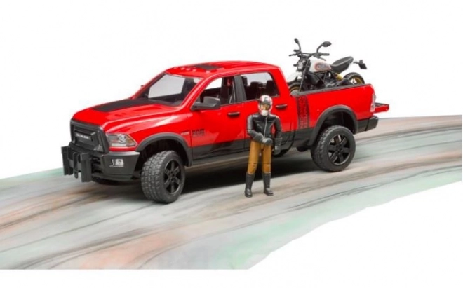 Off-Road Truck with Ducati Motorcycle