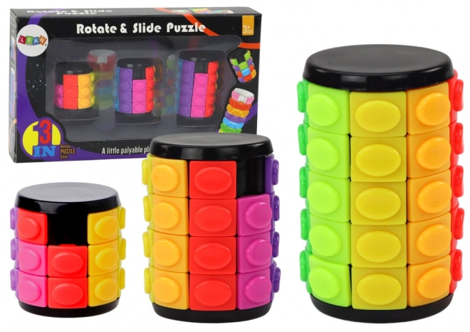 Cylinder Logic Puzzle Set 3 Levels of Difficulty