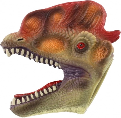 Rubberen dinosaurus-handpop - 1 stuk