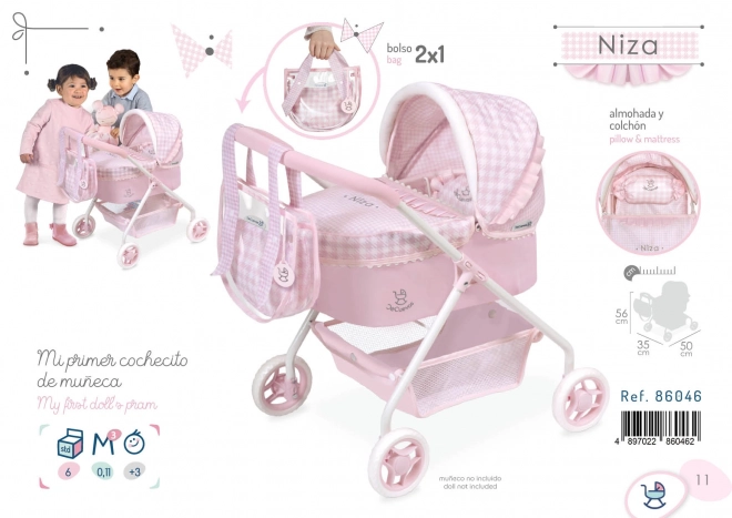 My First Doll Stroller with Bag and Accessories Niza