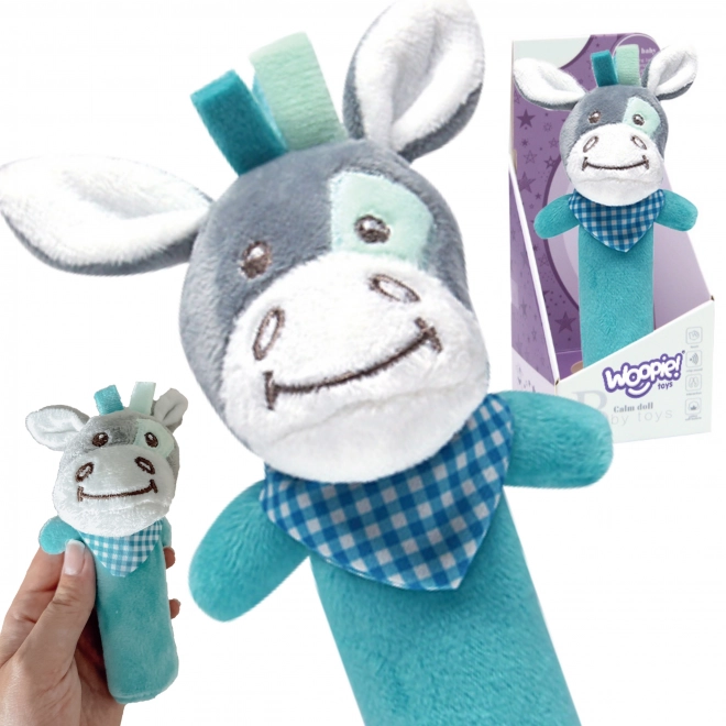 Osso di peluche sensoriale con fischietto Woopie