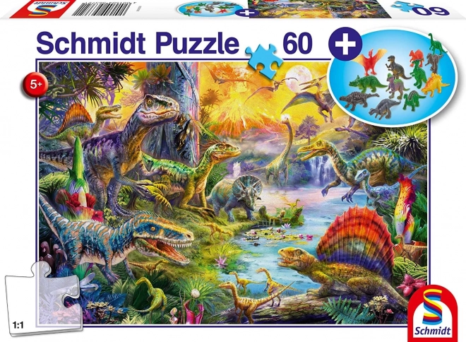 Dinosaur Puzzle with Gift Figures