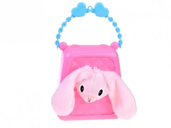 Charming Handbag with Plush Bunny Toy