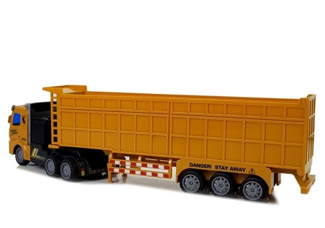 Remote Control Yellow Truck with Large Trailer