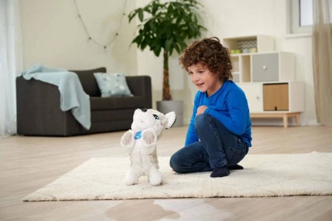 Interactive Happy Husky Plush Dog