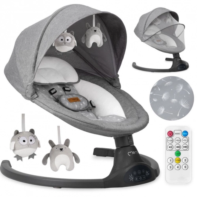 Electric Baby Swing MoMi Kenani Dark Grey