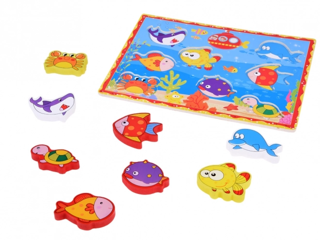 Wooden Puzzle Underwater World Fish Set