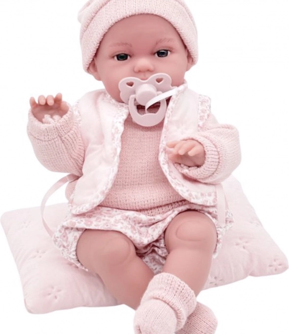 poupée bébé réaliste avec fonction de mouvement et corps en tissu doux 34 cm