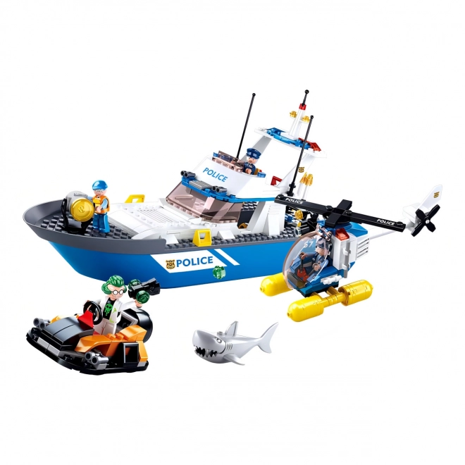 Police Boat, Helicopter and Thief Set