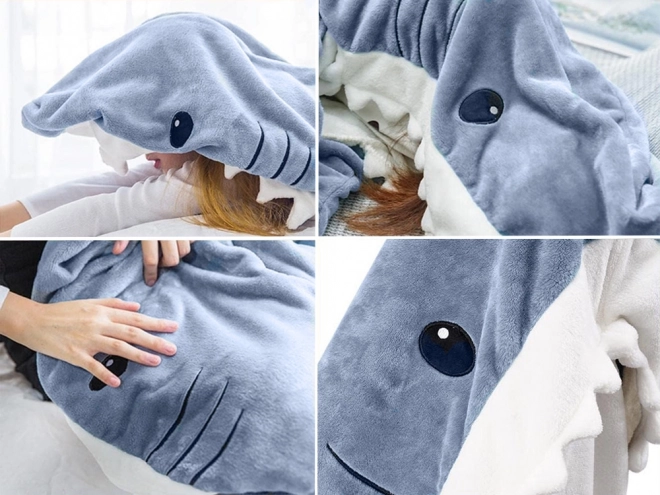 Shark Blanket Pajama Costume Fleece Hoodie