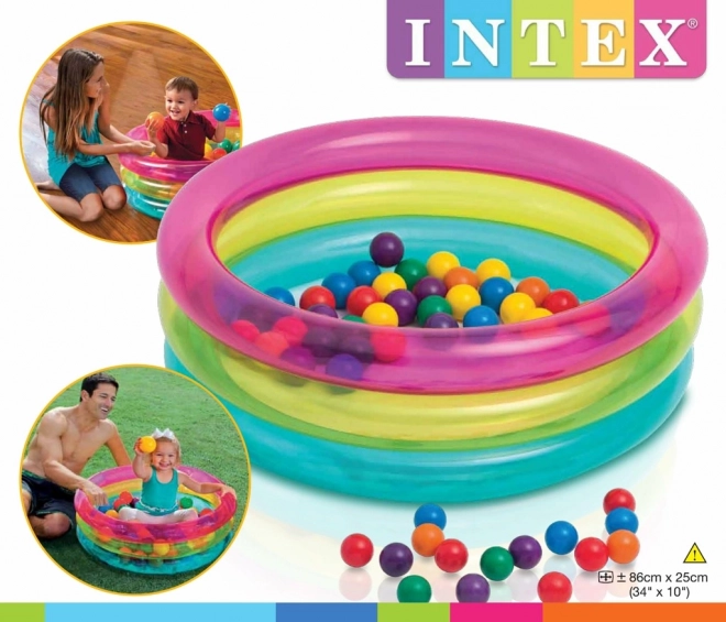 Inflatable Children's Pool 3 Chambers 86x25cm