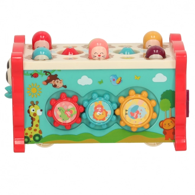 Sensorisches Spielzeug Hammerbank 8-in-1 für Kleinkinder Rosa