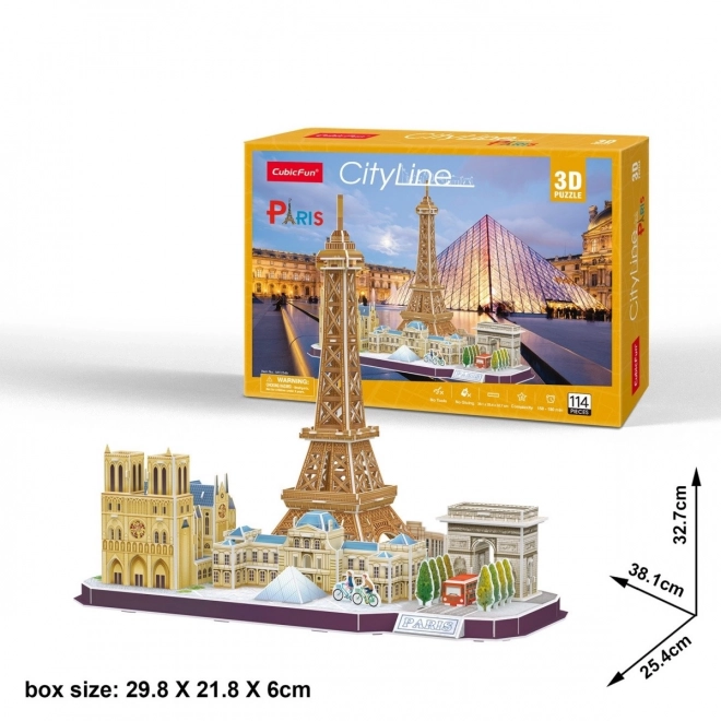 3D Paris City Line Puzzle