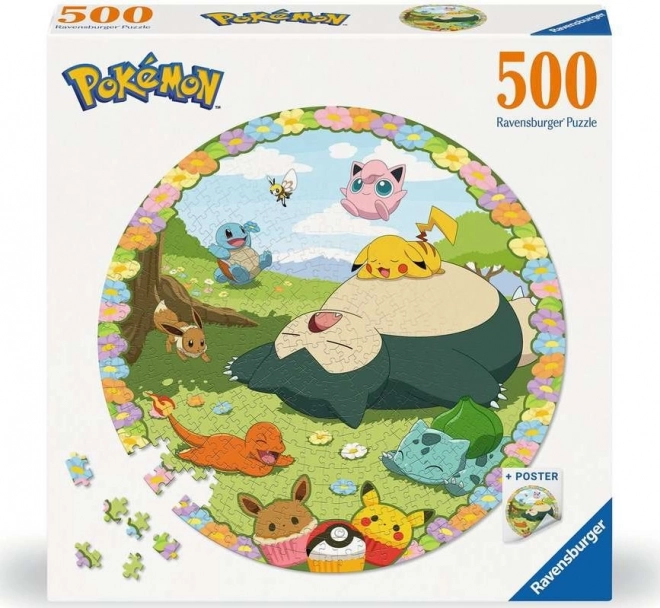 Ravensburger Round Puzzle Cute Pokémon 500 Pieces