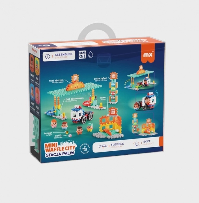 Mini Waffle City Fuel Station Block Set
