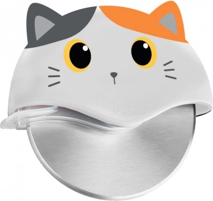 Coltello per pizza con motivo di gatto