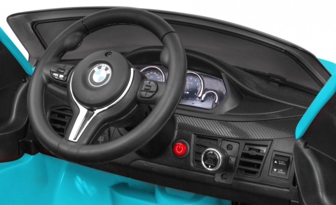 Mașină electrică pentru copii BMW X6M vopsită + telecomandă + EVA + pornire lentă + audio + LED – Modré