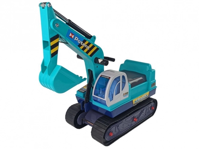 Large Ride-On Excavator with Construction Helmet