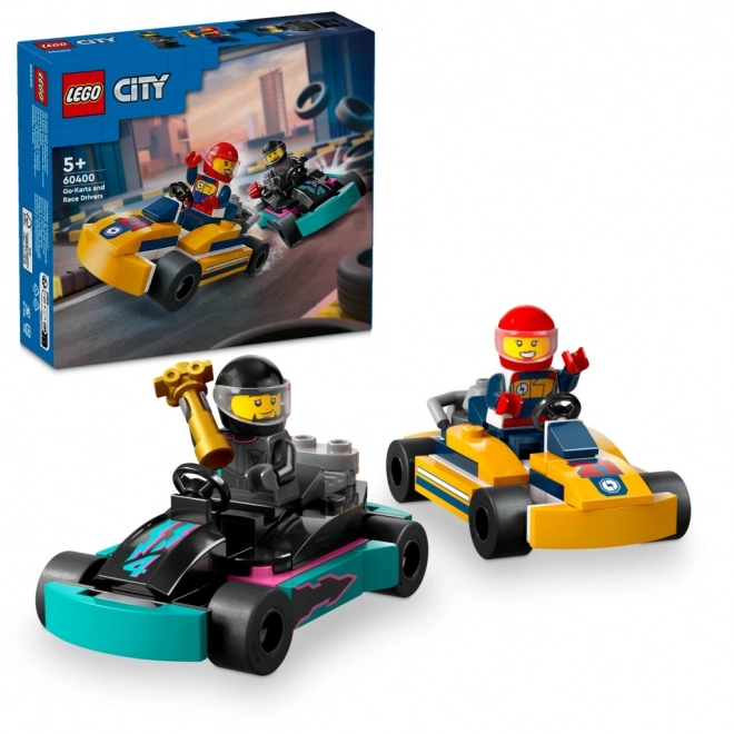 Racing Go-Karts and Drivers Set