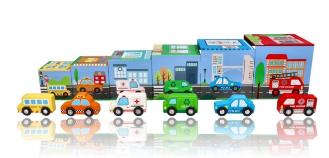 Stacking Cups with Vehicles
