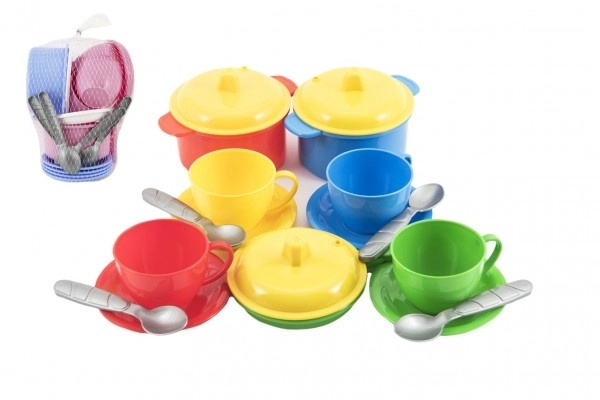 Colorful Plastic Dish Set 18 Pieces