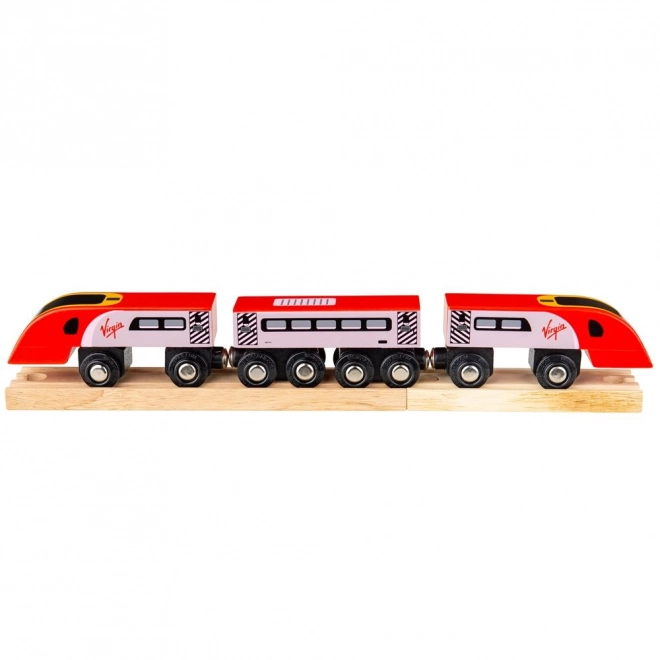 Wooden Bigjigs Rail Virgin Pendolino Train Set