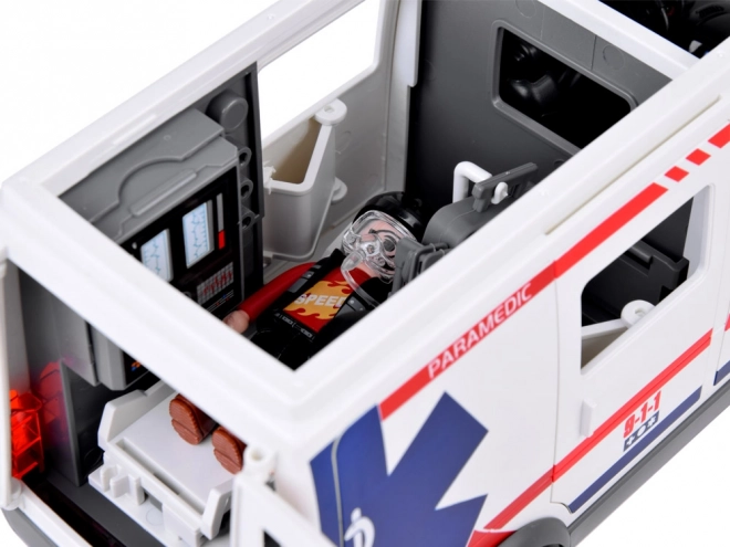 interactive ambulance play set with stretcher and sound