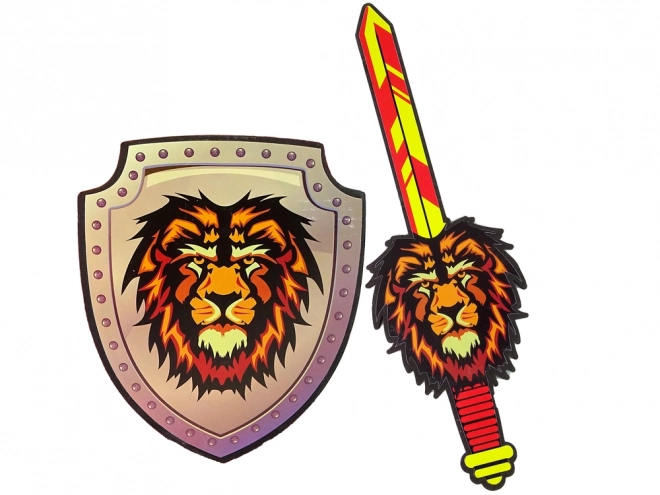 Knight Set Foam EVA Sword and Shield with Lion Design