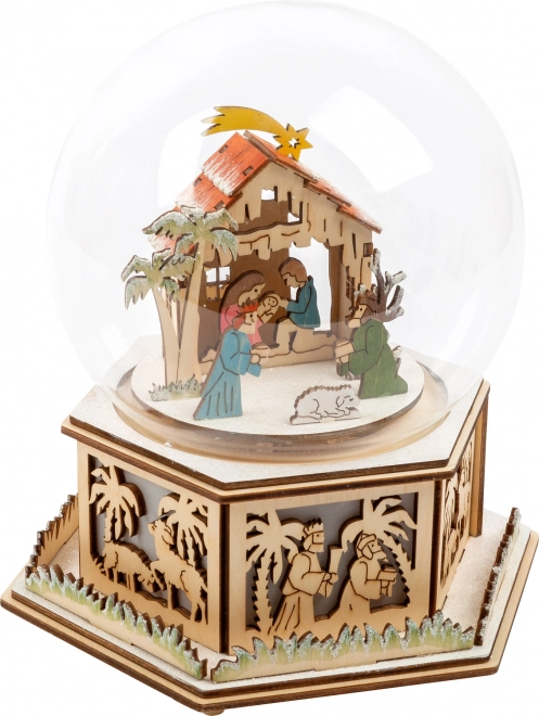 Small Foot Christmas Snow Globe and Music Box Nativity Scene