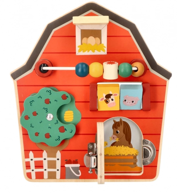 Wooden Barn Activity Board