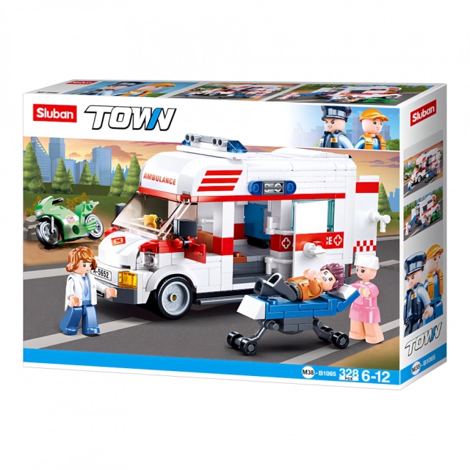 Sluban Town Ambulance Building Set