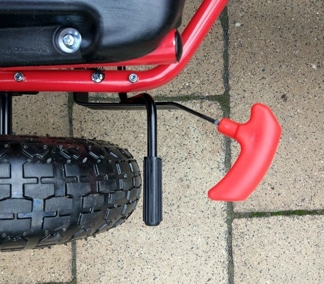 Pedal Air Kart + Inflatable Tires + Adjustable Seat – Red