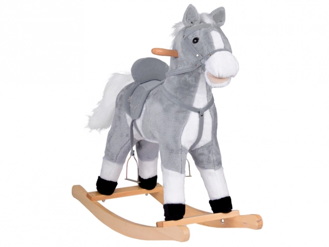 Large Gray Rocking Horse with Sound and Motion