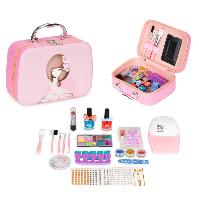 Children's Cosmetic Set with Mirror and UV LED Lamp