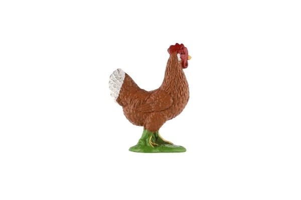 Plastic Domestic Hen Toy 4cm in Bag